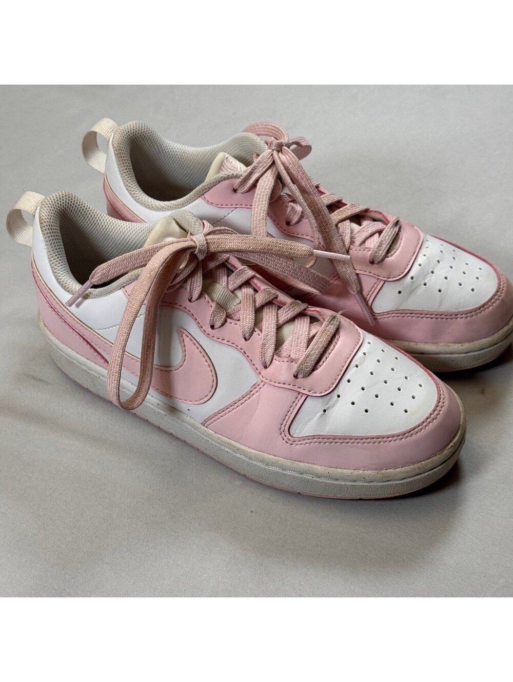 Nike Court Borough Low Recraft GS Pink White Sneakers Youth 5.5Y Women's 7 EU 38